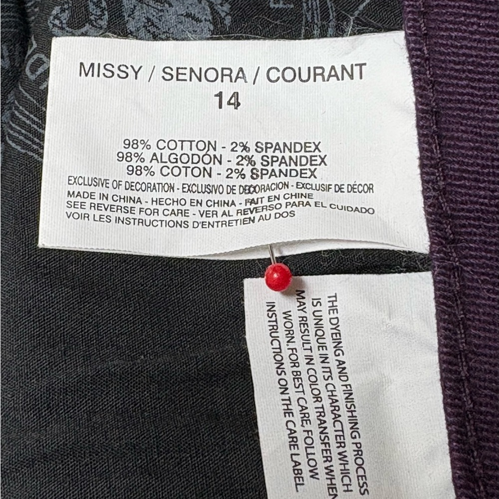 Gloria Vanderbilt - Amanda Purple Skirt with Embellished Pockets - Picture 9 of 9